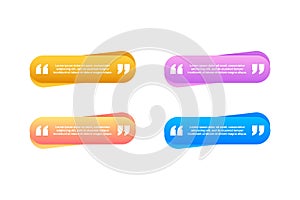 Quote background . Creative Modern Material Design Quote template. Vector illustration.